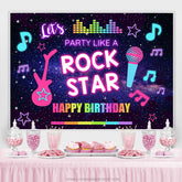 Rockstar Musik Thema bunter Glücklich Geburtstag Hintergrund